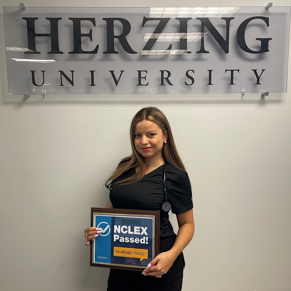 Herzing student passed her NCLEX exam.