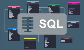 SQL database - flat design