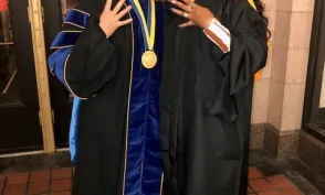 Herzing University President Renee Herzing and MBA graduate Chiquita Gary