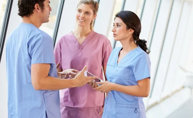 Different Types of Nurses Meeting in Hospital