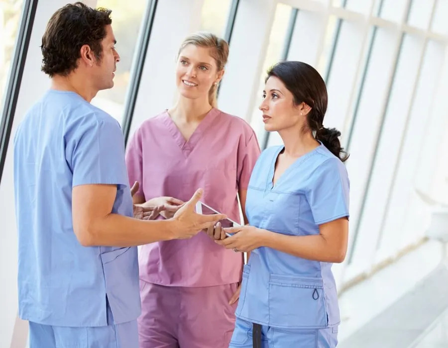 Different Types of Nurses Meeting in Hospital