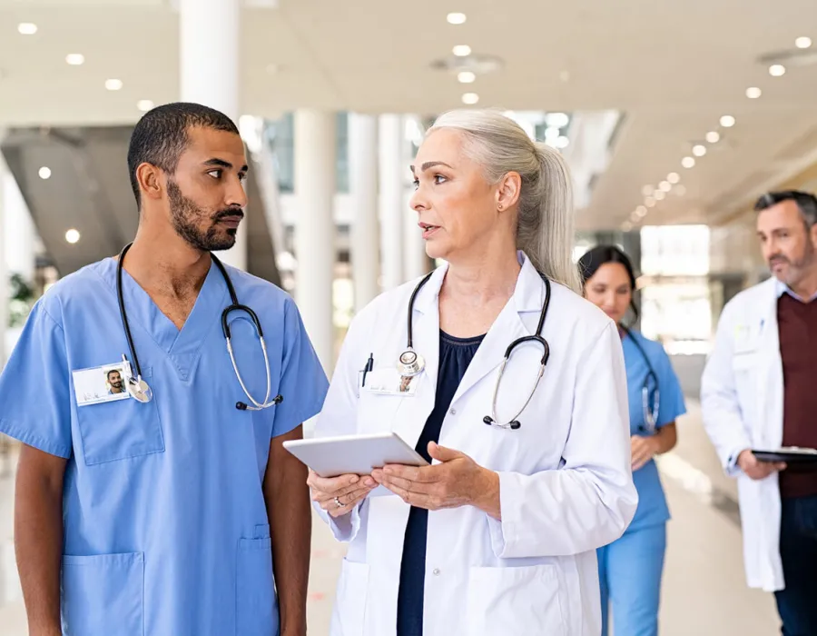 Several Types of Public Health Nurses Working as a Team